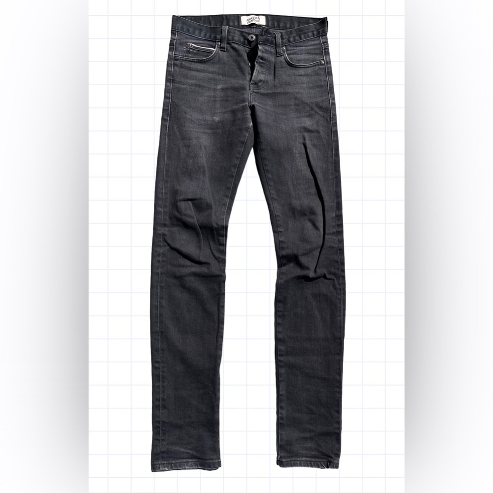 Naked and famous men Japanese skinny straight jeans black size 30. Tag removed.